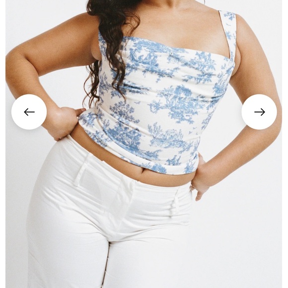 Miaou Blue and White Tank Top - Picture 2 of 6